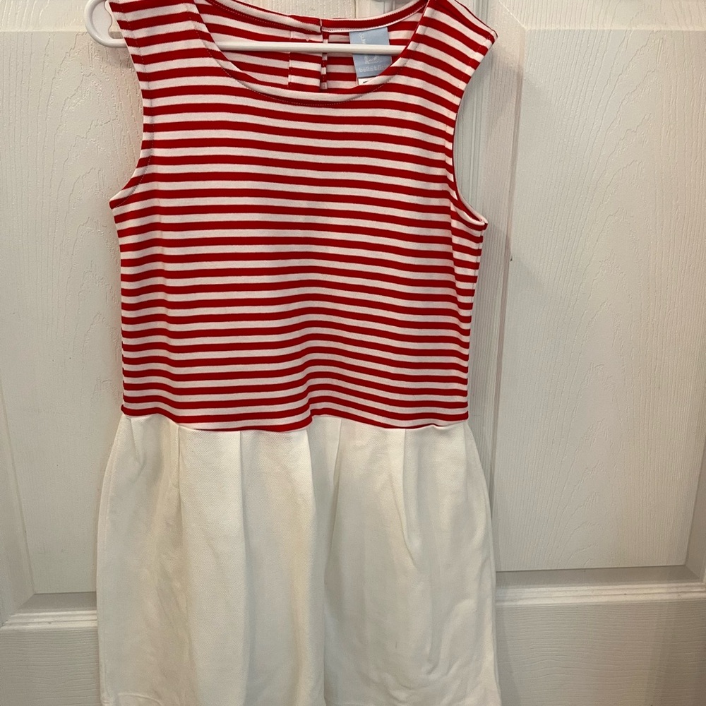 Bella Bliss Red and White Striped Dress